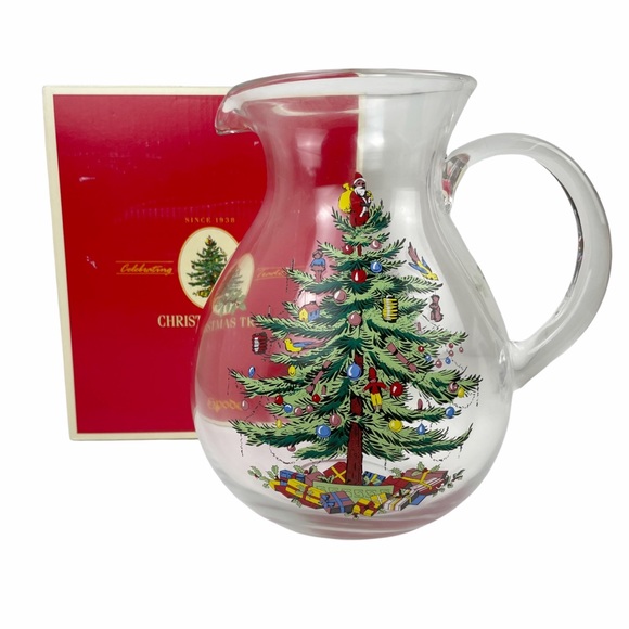 Spode Other - Spode Christmas Tree Holiday Glass 96 oz. Pitcher